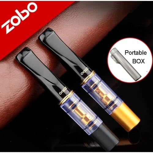 Zobo double filter cigarette holder mens Thick Smoke 10MM circulating Washable filtration smoking tool Accessories