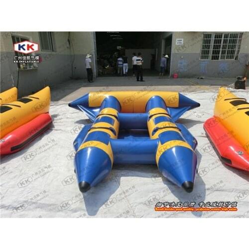 Cheap commercial inflatable flying fish 4 person flying towables