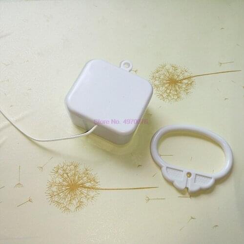 DHL 100pcs High Quality Pull String Cord Music Box White Baby Bed Bell Rattle Toy Children Vocal Toy