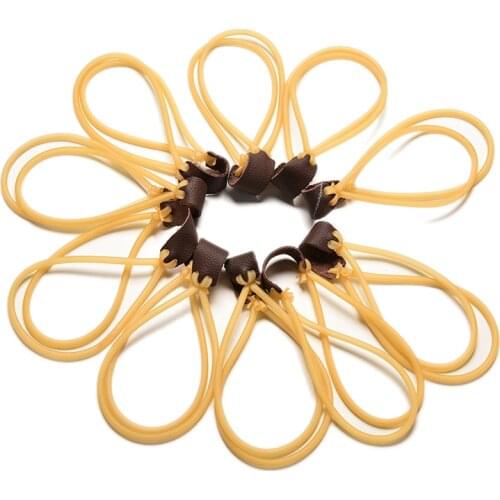 10pcs Four Strips Slingshot Elastic Rubber Bands Strong Power Durable Rubber Tube Bands For Slingshot Catapult Camping Hunting