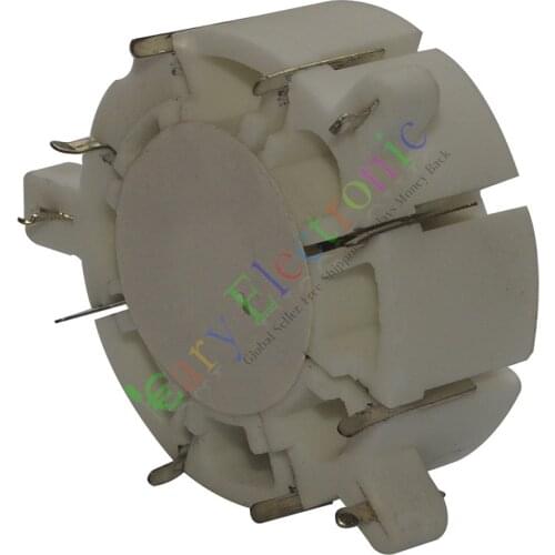 Wholesale and retail 2pc 8pin Ceramic vacuum tube sockets HIFI audio amplifier radio DIY guitar part free shipping