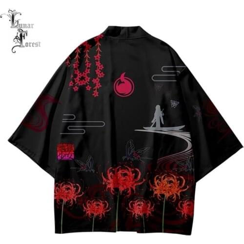 Hell Girl Enma Ai 3D Printing Japanese Anime Kimono Haori Yukata Women/Men Fashion Summer Casual Cool Short Sleeve Streetwear