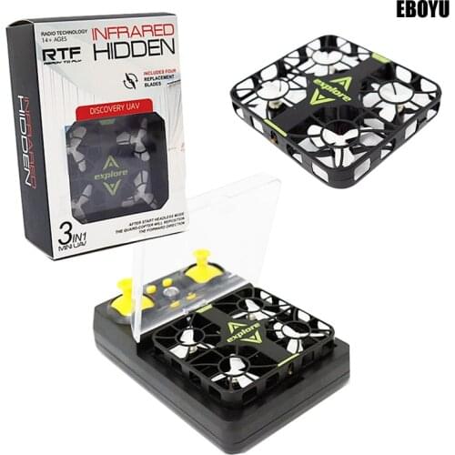 EBOYU QS5015 Mini UAV GYRO Crashworthy Structure RC Nano Drone Multicolor LED Lights 3D Flip RC Quadcopter Drone RTF