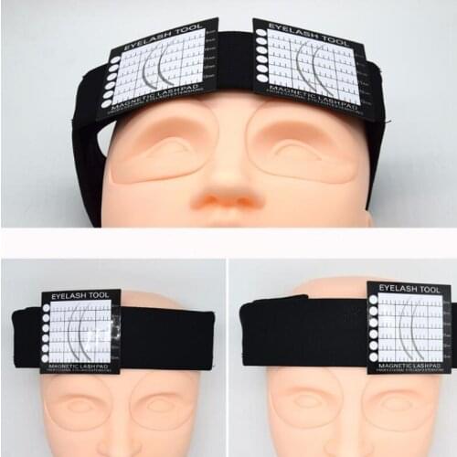 New Eyelsahes Extension Pad Magnetic Headband Headsacrf for Eyelash Extension with 4 Lashes Pad Pallet Holders Make up Tool