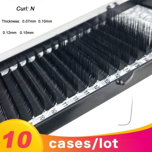 NAGARAKU 10cases/lot N/M curl mink eyelash individual makeup false lashes magnetic eyelashes maquillaje eyelash extension cilios