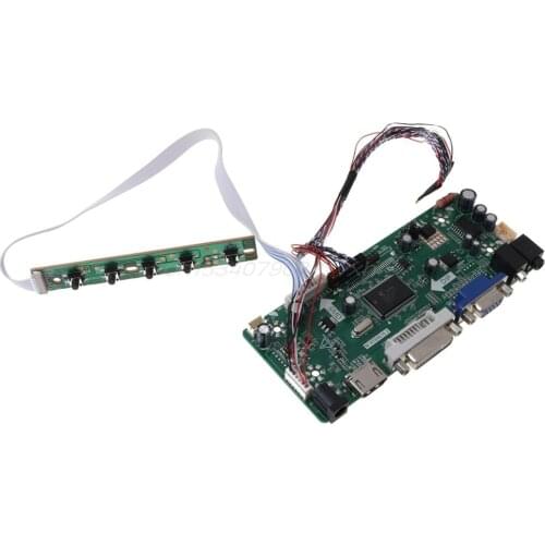 Controller Board LCD DVI VGA Audio PC Module Driver DIY Kit 15.6" Display B156XW02 1366X768 1ch 6/8-bit 40 Pin Panel