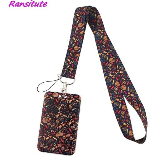 Ransitute R1718 Fire Equipment Lanyard ID Card Holder Car KeyChain Phone Badge Key Ring Holder Lanyard Jewelry Gift For Firemen