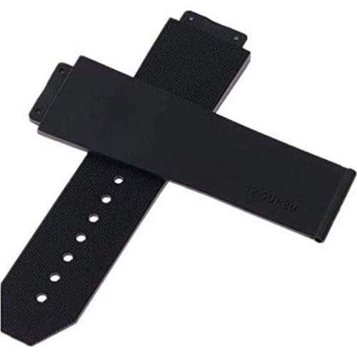 Rubber watch strap for HUBLOT Series 19mmx25mm waterproof Bracelet Rubber Strap Mens watch Accessories 22mm No Buckle watchband