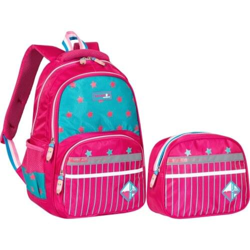 Fed Up Primary School Backpack Bag Fuchsia Turquoise Rlx1320