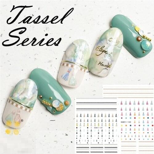 HANYI series LINE hanyi-139-140 3d nail art stickers decal template diy nail tool decorations