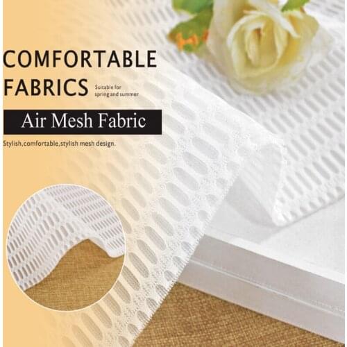 White Long Hole Air Mesh Fabric for Car Wiper Mesh Breathable DIY Handmade Clothes Per Meters