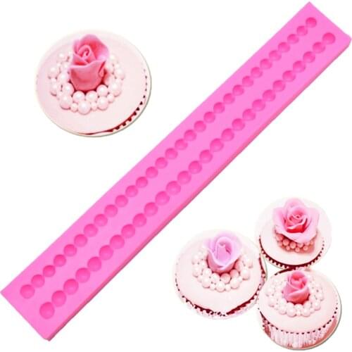 Pearl chains shape silicone mold kitchen Baking decoration tool Resin DIY cake chocolate bread Mousse dessert fondant mold