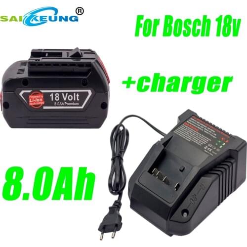 Replace Bosch Rechargeable 18650 Battery 18V8000mAh Cordless Power Tool BAT609 BAT610 BAT618 BAT619 Lithium Battery