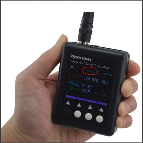 SURECOM SF401 PLUS 27MHz-3GHz Portable Frequency Counter Meter SF-401 Plus SF401Plus with CTCSS/DCS Decoder DMR Radio testable