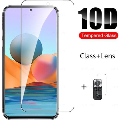 Screen Glass For Xiaomi Redmi Note 9s Note 9 Pro Tempered Glass For Redmi 9a 9c Nfc Note 10 Note 10 Pro Note 10s Lens Glass Film