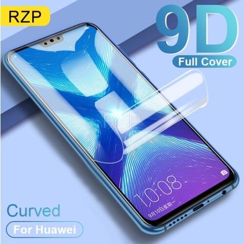 RZP 9D Curved Full Cover Screen Protector On The For Huawei honor 8X Max 8 9 10 lite V9 V10 Soft Film 3D 5D (Not Tempered Glass)