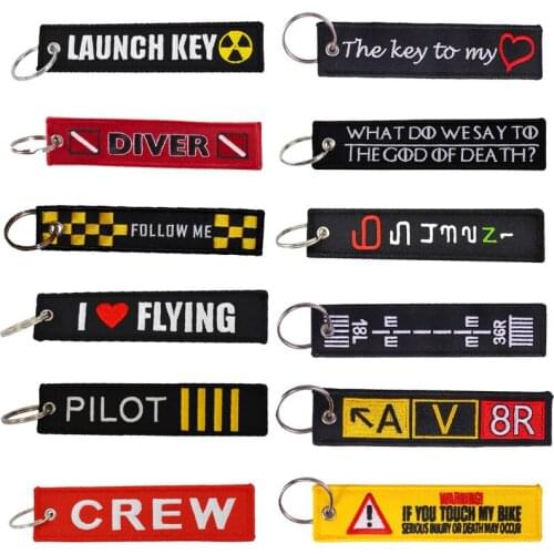 1 PC Chain Keychain Launch Key Chain for Motorcycles and Cars Key Tag Embroidery Key Fobs Men Women Gift брелок для ключей