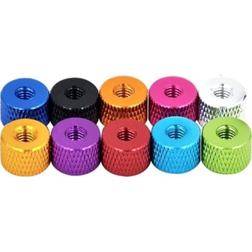 10Pcs M3 M4 Color Aluminum Alloy Hand Knurled Non-slip Nut Screw Cap for DIY Adjustment