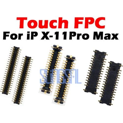 2pcs/lot New 3D Touch Screen Plane TP LCD FPC Connector For iP X XS XSMax XR 11 Pro Max Digitizer on Logic Board Montherbord