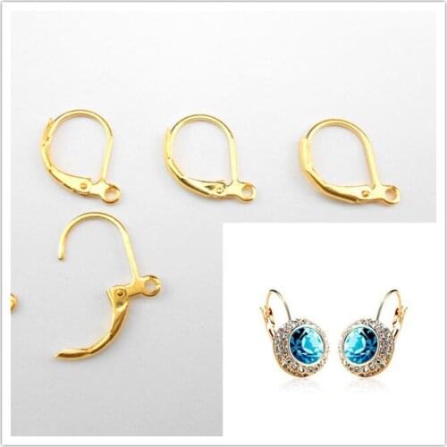 20PCS Hot DIY production jewelry accessories earrings gold earrings accessories round ear ear hook ear clip hand ear clip