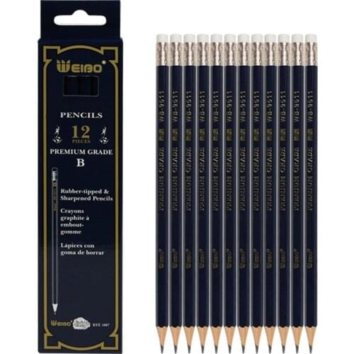 9511Writing pencil for School 1 Box(12PCS) B Pencil Drawing Pencil Set Pencils for Kids School Office Supply