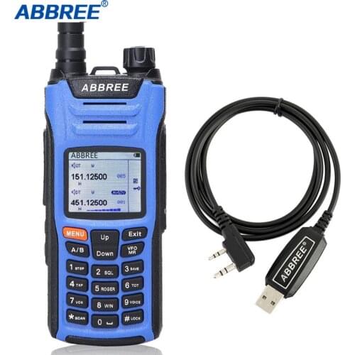 ABBREE AR-F6 Walkie Talkie six 6 Bands police band LCD Color Display 125-560MHz Dual Standby 999CH VOX DTMF Two way Ham CB Radio