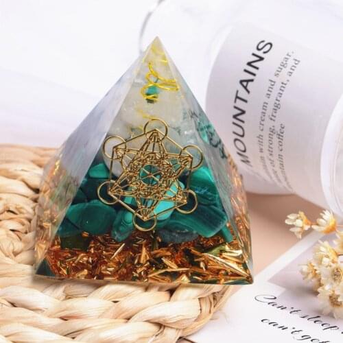 Amethyst Tree of Life Orgone Pyramid Energy Chakra Peridot Crystals Natural Stones Healing Meditaiton Tool Stone Cube Tower