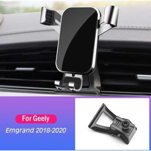 Car Mobile Phone Holder Air Vent Mounts GPS Stand Gravity Navigation Bracket For Geely Emgrand 2018 2019 2020 Car Accessories