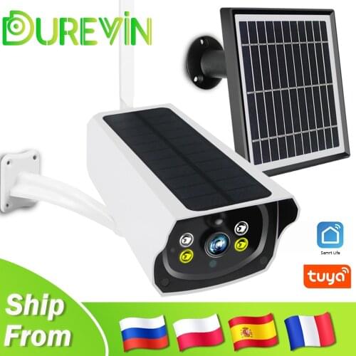 WIFI Camera 1080P Outdoor Wireless Security Camera Solar Panel Battery Powered Bullet Camera Starlight Night Vision Human Detect
