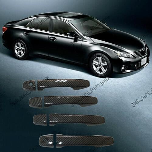 Carbon Fiber Door Outer Handle Cover Trim 8pcs/set For 2012 2013 2014 2015 2016 2017 2018 Toyota MARK X