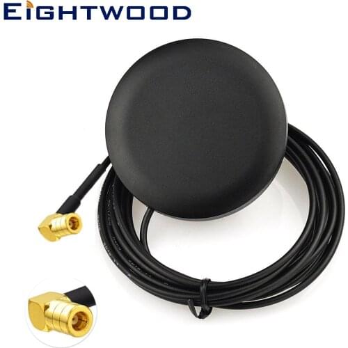 Eightwood 2320-2345 MHz Car DAB Antenna DAB+ Digital Radio Antenna Audio Aerial SMB Male Connector 3m Cable Adhesive Mount
