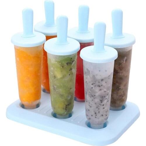 6pcs/set Circular With Lid Ice Cream Mould Ice Cube Dessert Grade Diy Accessories Molds Ice Food Box Cream