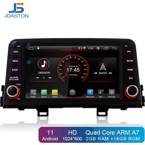 JDASTON Android 10 Car Multimedia Player For KIA PICANTO MORNING 2017 2018 1Din Car Radio GPS Navigation DVD CD IPS Stereo WIFI