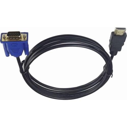 1/1.8/3/5M HDMI Cable HDMI To VGA HD With Audio Adapter Cable HDMI TO VGA Cable dropshipping