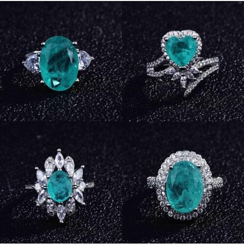 Fashion Eternity Wedding Ring Romantic Heart Palaiba Stone Luxury Jewelry For Women Engagement Statement Gift Various Styles