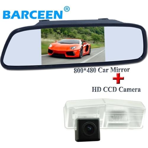 Auto wire match set include car rear reversing camera and hot selling 800*480 car mirror monitor 5" for Toyota RAV4 2014