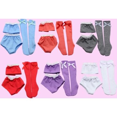 60cm Doll Underwear Set 1/3 BJD Doll Change Clothes Dress Up Tube Top Panty Sockst Three-piece Suit Dolls Accessories Girl Toy