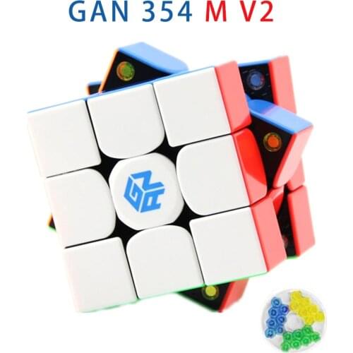 Original GAN354M V2 Magnetic 3x3x3 Magic Cube GAN354 M 3x3 Magnetic Speed Cube GAN 354 M Puzzle Cubo Magico Gans 3x3x3 Cube