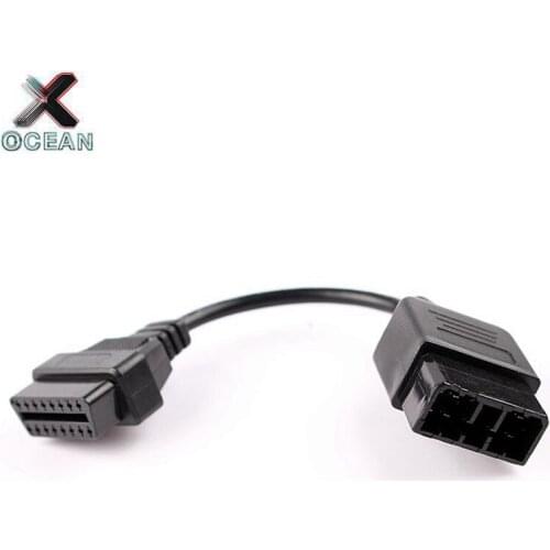 Best 9 Pin for SUBARU 9Pin Male to OBD OBD2 OBDII DLC 16 Pin 16Pin Female Car Diagnostic Tool Adapter Converter Cable