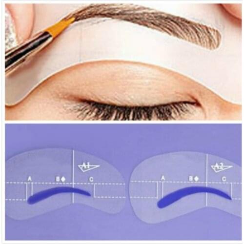 4pcs Magic Eyebrow Stencil Makeup Styles A Stencil For The Eye Brow Drawing Template Make Up Tool Shape For Eyebrols Accessories