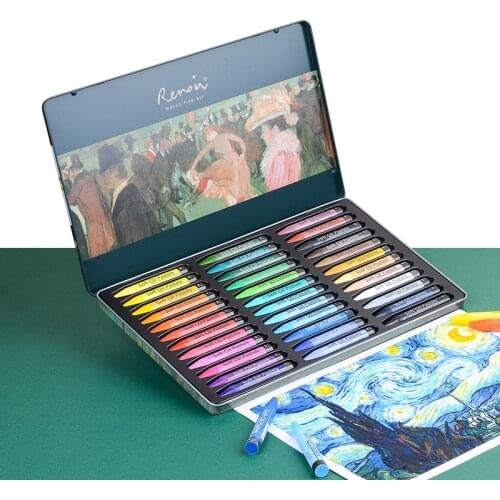 M&G Chinese Style 24 Colors Heavy Color Oil Pastel Artist Soft Pastel Painting Drawing Art Supplies Andstal Crayon Set
