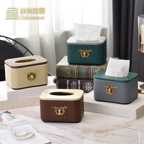 Cute Storage Square Tissue Box Container Animal Toilet Baby Wipes Case Marble Rolling Tray Porta Tovaglioli Home Storage BY50ZJ