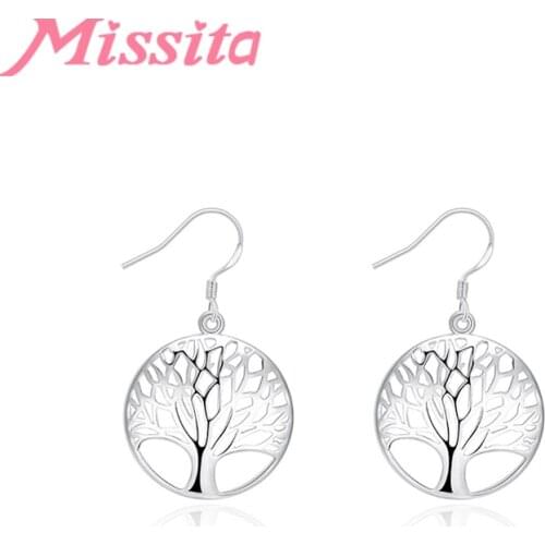 MISSITA 100% 2019 New Fashion Life Tree Earrings for Women Simple Fashion Jewelry Anniversary Daily Life Gift
