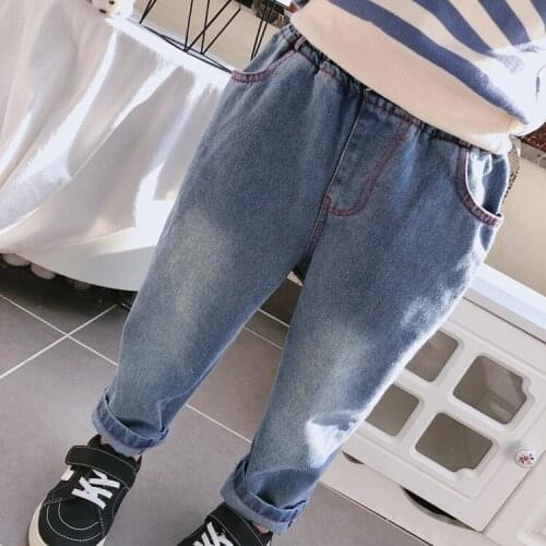 Baby Girl Korean Fashion Jeans 2020 Spring New Toddler Girl Casual Denim Pants Kids Girl Loose Casual Cowboy Trousers Baby Jeans