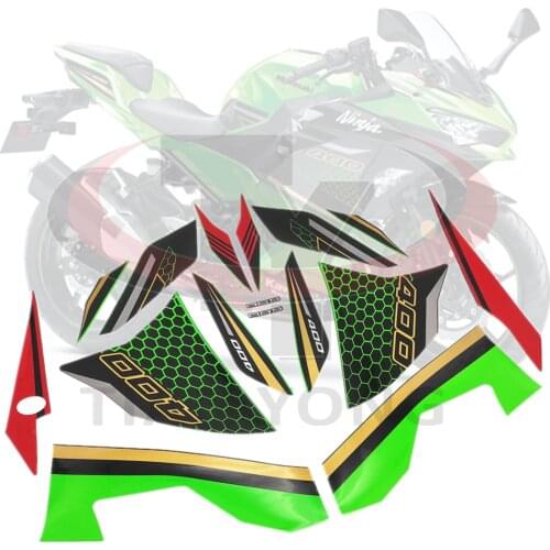 Motorcycle Whole Car Fairing Sticker Kit for NINJA400 Fit NINJA 400 High Quality Decals Silkscreen Applique Decorative Protector
