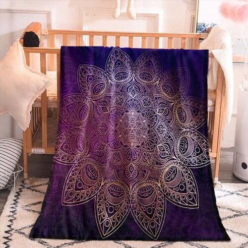 Custom Eastern Europe Style 3D Print Bohemia Mandala Blanket Apartment Living Room Sofa Blanket Home Furniture Decor Single