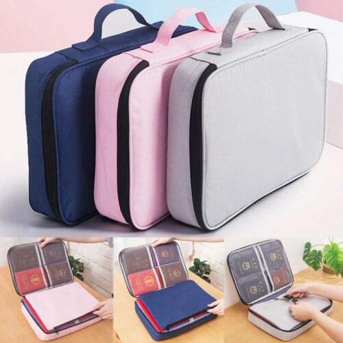 Office Document Storage Bag Travel Waterproof Storage Case Bag Document File Organizer Zipper Pouch Clutch Large Capacity