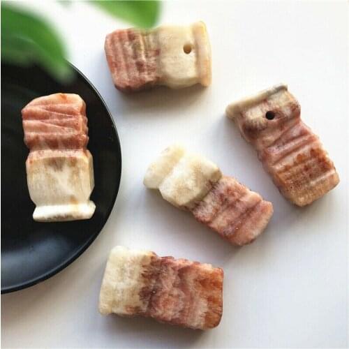 Drop Shipping 1PC 60-80mm Natural Pork Stone Ore Stones Crystal Specimens Healing Home Decoration Natural Stones and Crystals