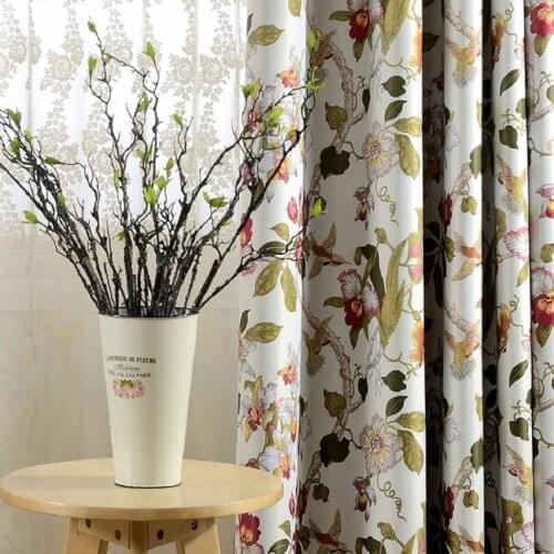 Luxury Flowers Blackout Curtains for Living Room Decor White Modern Smooth Fabric for Hanging Drapes Windows Treatments Blinds