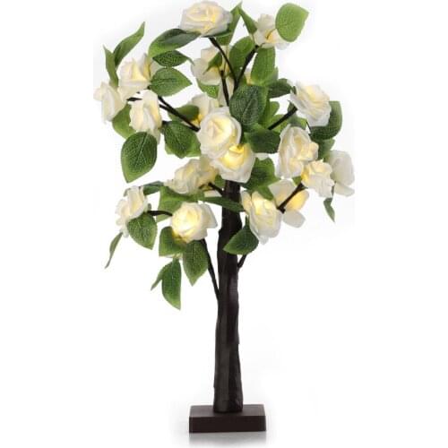 Rose Tree Light Luminous Flowers Lamp Lamps Gift Girls Bouquet Women Table Room Home LED Creative Night Decor Glow In The Dark